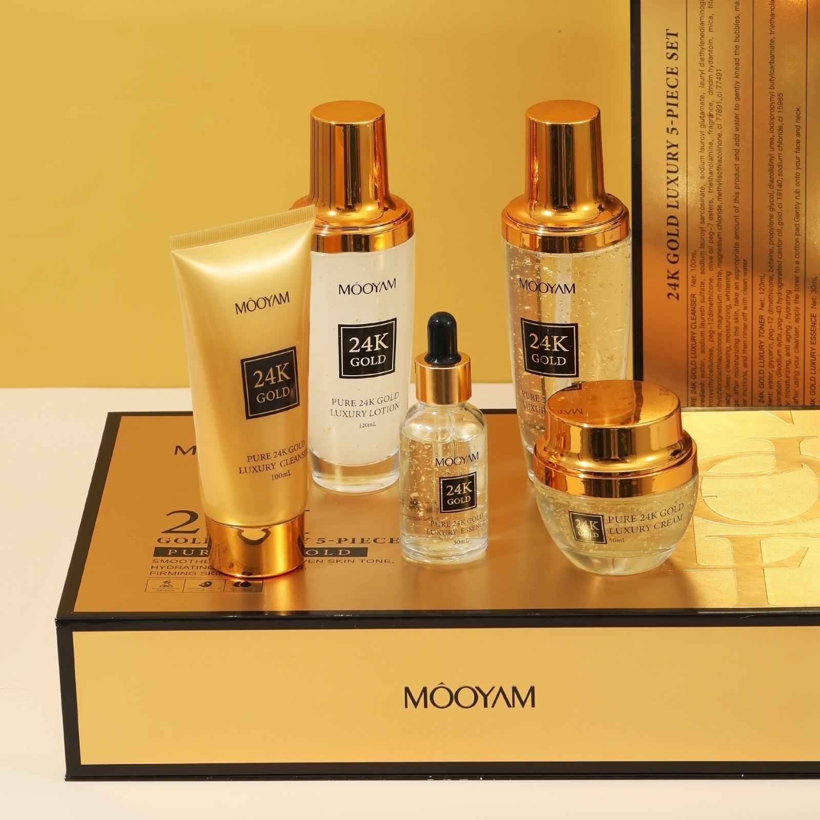 Luxury Skincare Anti Aging - 24k ouro luxo hidratante anti-rugas conjunto