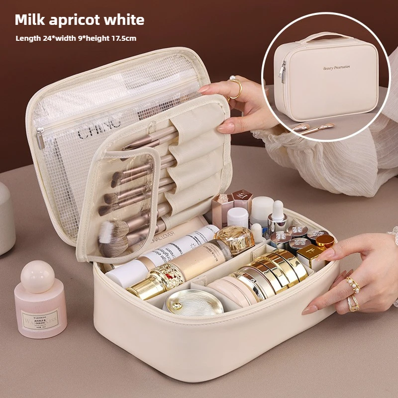 Luxury Skincare Box - Nova Necessaire Feminina de Grande Capacidade,