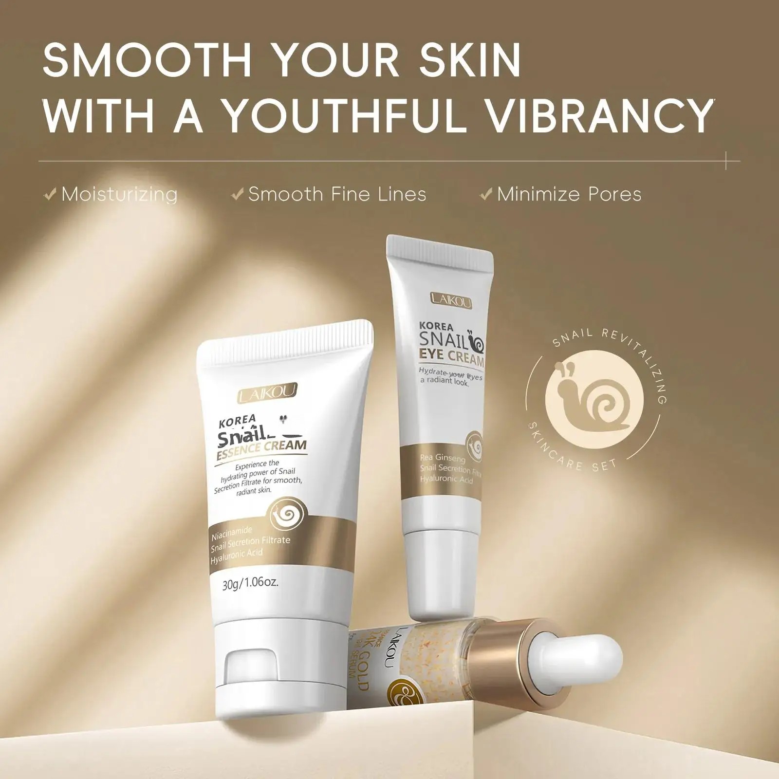 24k ouro caracol reparação sor - Luxury Skincare China avaliação e preço